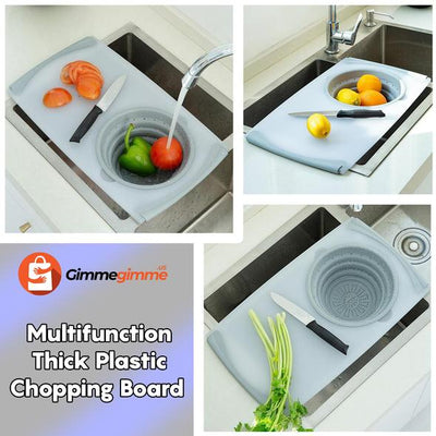 Durable kitchen plastic chopping board for cutting vegetables, meat, and fruits; easy to clean and knife-friendly.
