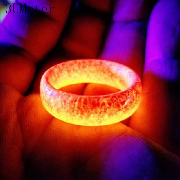 Unisex Luminous Rings with a glowing effect, perfect for men and women, adding a stylish and radiant touch to any outfit.