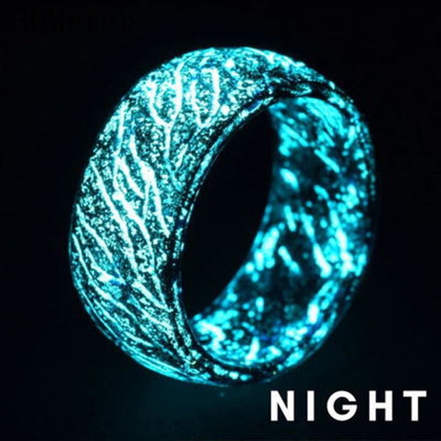 Unisex Luminous Rings with a glowing effect, perfect for men and women, adding a stylish and radiant touch to any outfit.