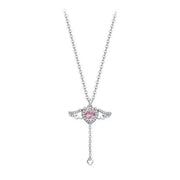 Elegant heart wings necklace featuring angel wings, symbolizing love, protection, and spiritual connection.
