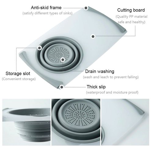 Durable kitchen plastic chopping board for cutting vegetables, meat, and fruits; easy to clean and knife-friendly.