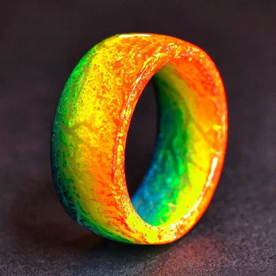 Unisex Luminous Rings with a glowing effect, perfect for men and women, adding a stylish and radiant touch to any outfit.